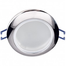 Σποτ Μπάνιου Στρογγυλό Χωνευτό Σταθερό Αλουμινίου Χρώμιο Στεγανό IP44